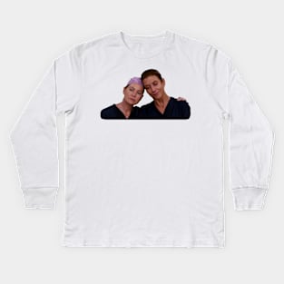 Addison and Meredith Sad Elevator Scene Kids Long Sleeve T-Shirt